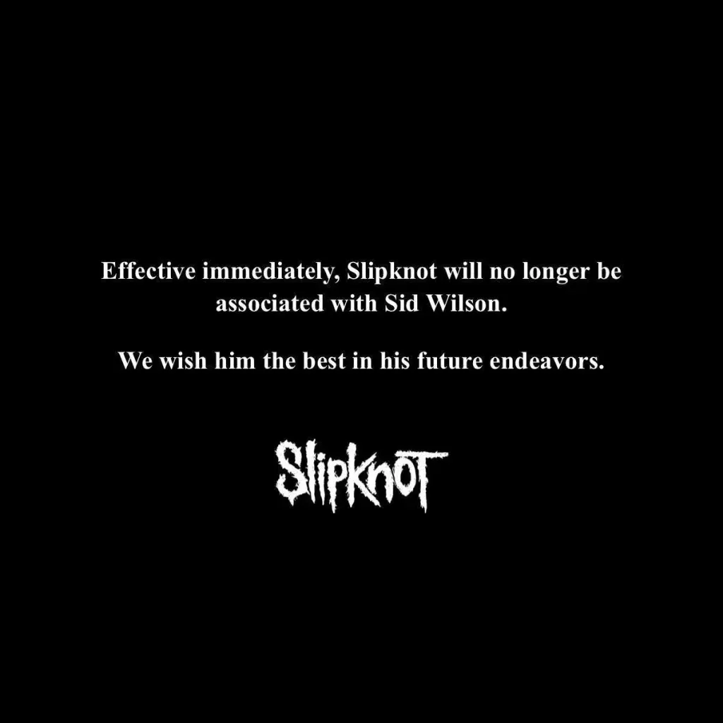 Slipknot hace oficial la salida de Sid Wilson